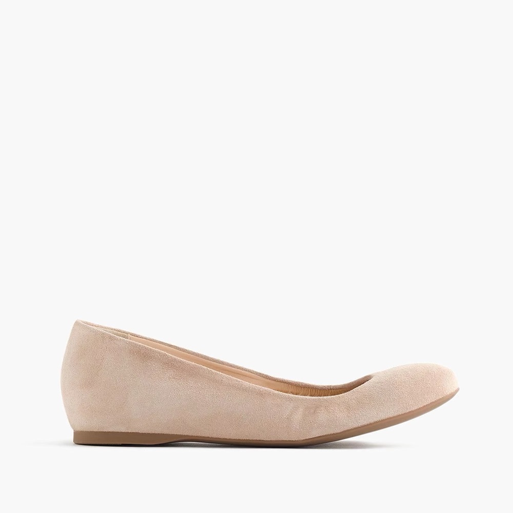 J.CREW suede ballet flats